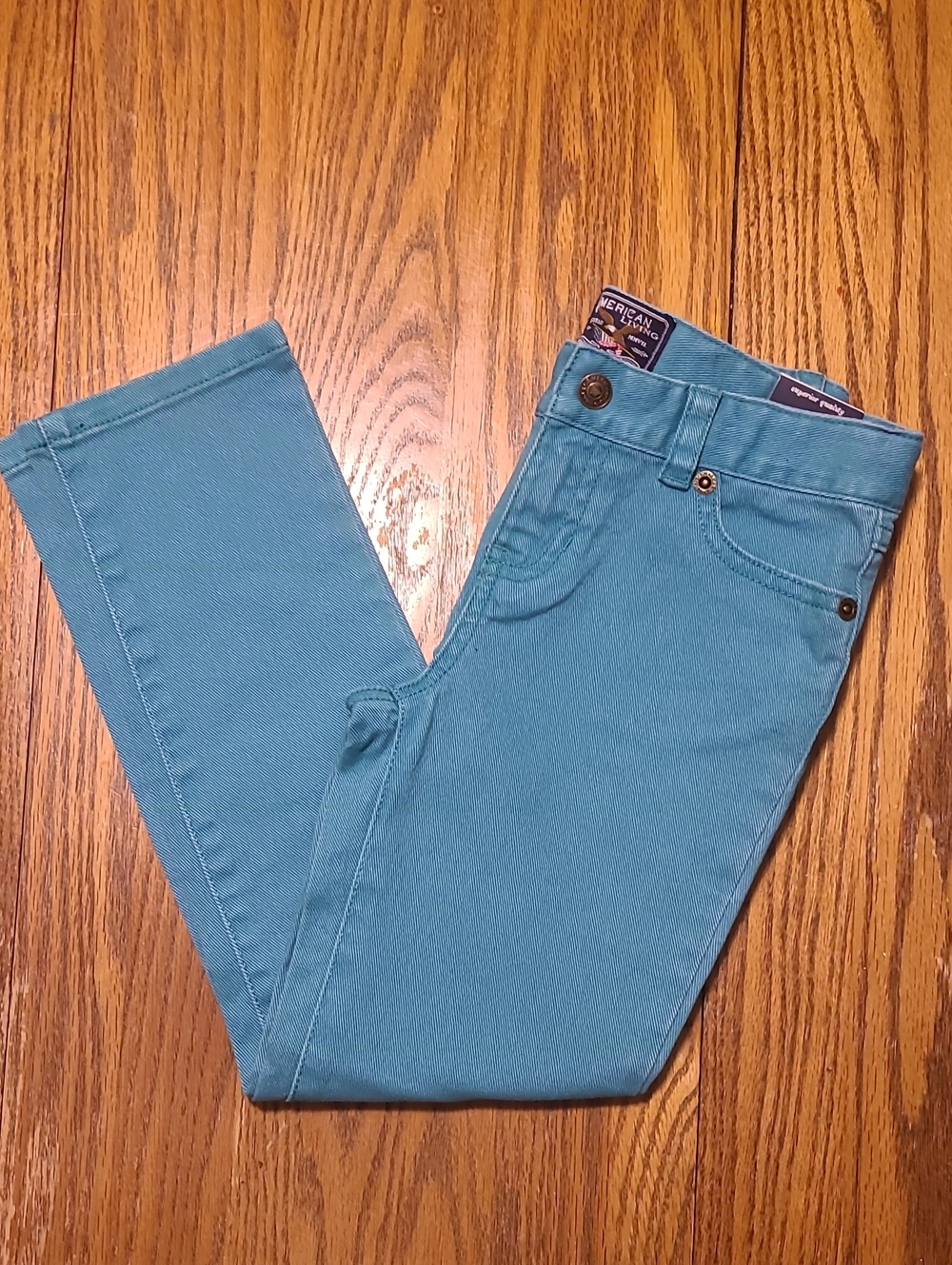 American Living NWT Teal Jeans - Girl's 6
